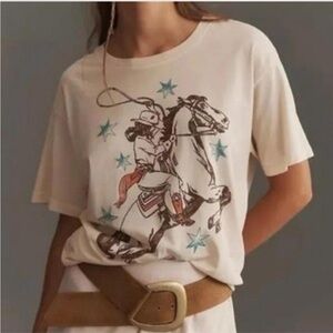 Anthropologie Letluv Horse Graphic Boyfriend Tee